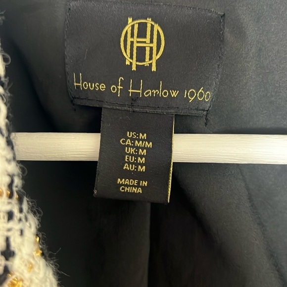 House of Harlow 1960 Black & White Tweed Jacket - Picture 5 of 7